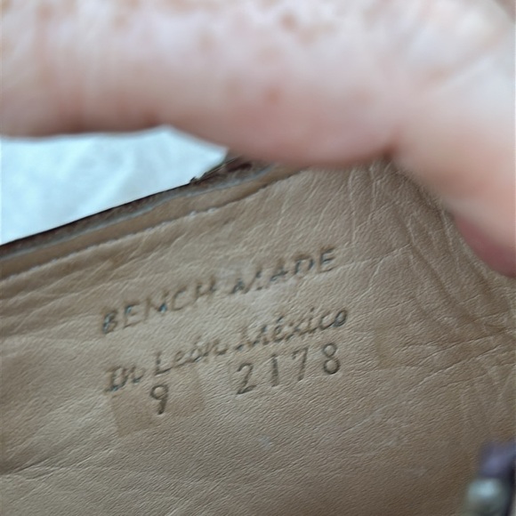 Bed Stu Benchmade Western Leather Ankle Boots With Buckles Straps Zip Women 9 - Picture 10 of 11